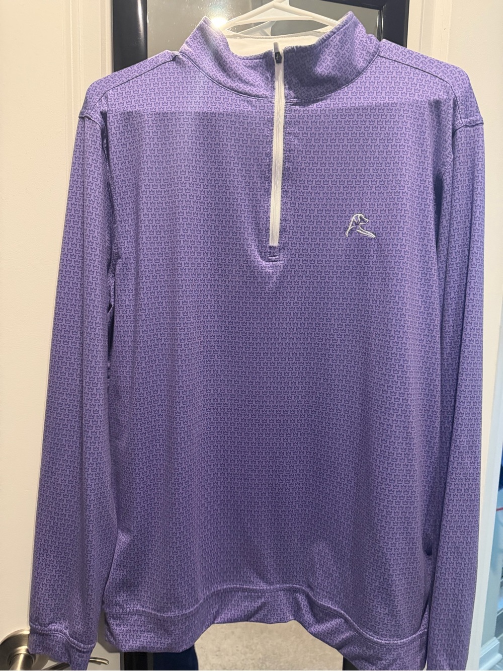 NWT Rhoback Men's Purple "The Buzz" Quarter-Zip Performance Sweater
